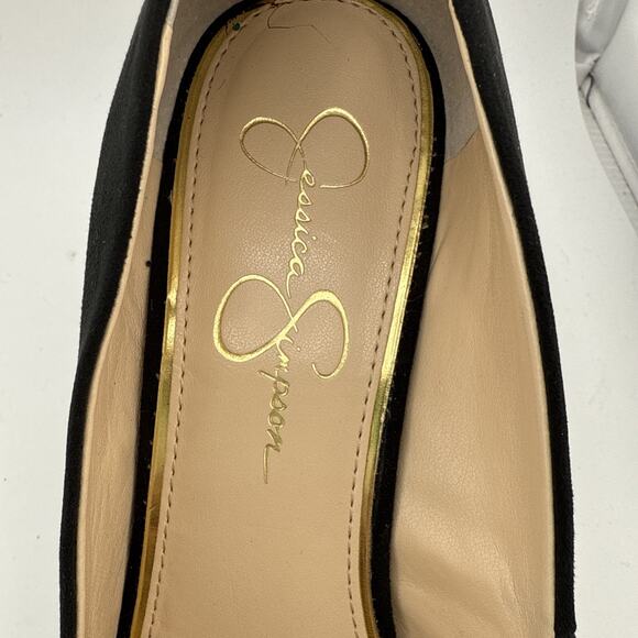 Jessica Simpson Women’s Sammi Black Suede Platform Wedge Heels Size 9 M NWB - Picture 4 of 10